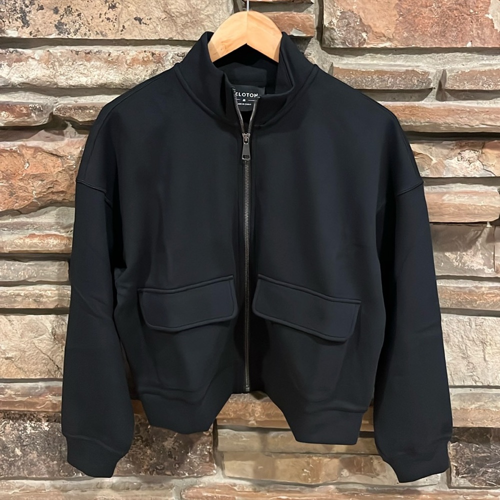 Peloton Tech Double Knit Black Utility Active Jacket